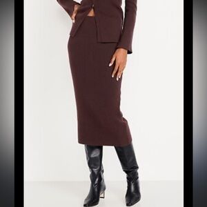 Old Navy SoSoft Ribbed Midi Sweater Skirt